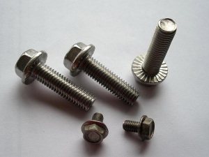 Six angle flange bolt